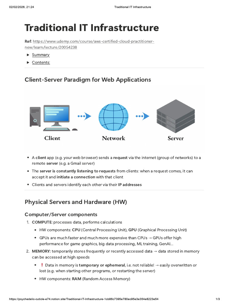 2.1 Traditional IT Infrastructure | PDF | Computer Data Storage ...