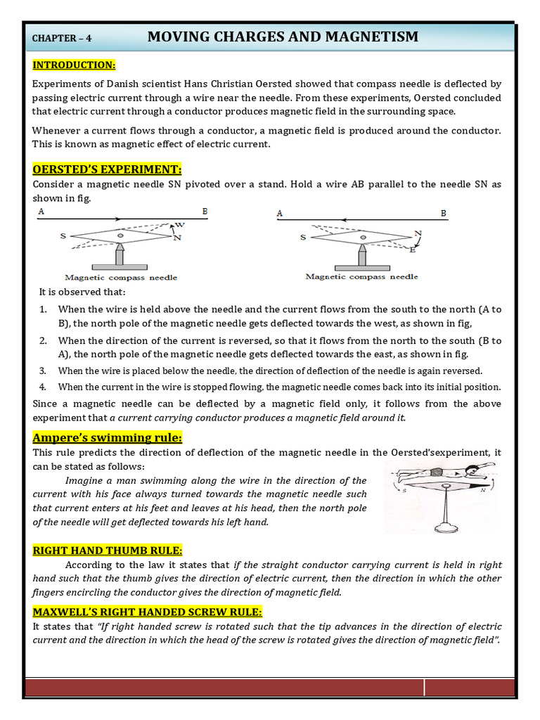Magnetic Effects of Current | PDF | Magnetic Field | Force