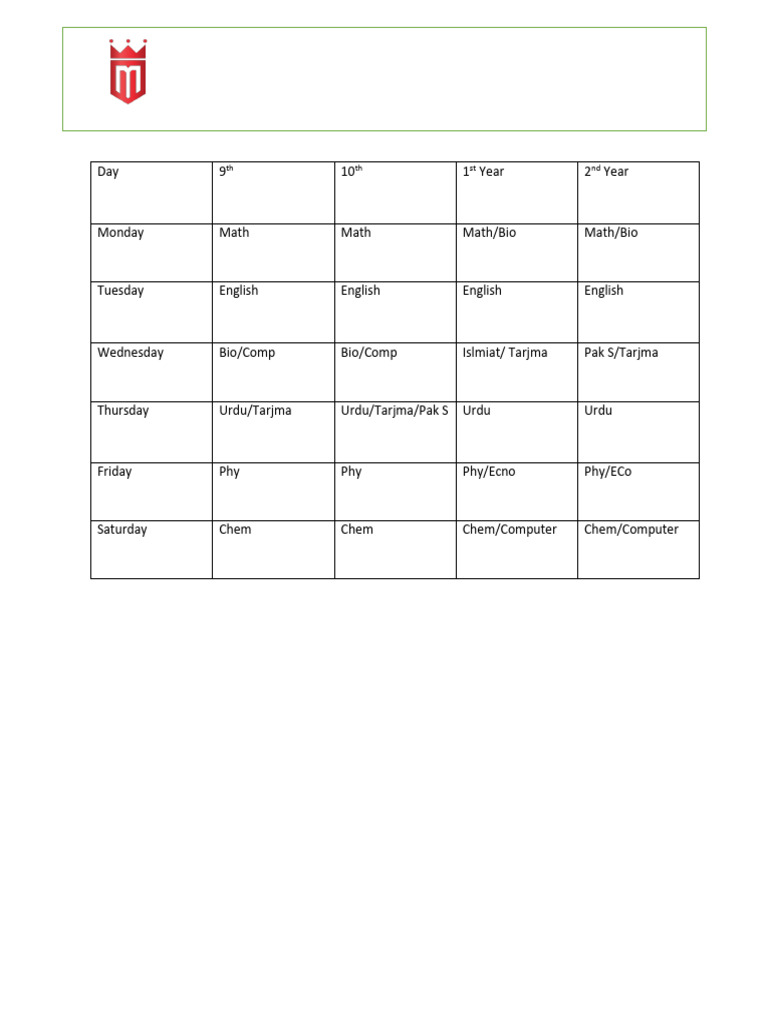 Date Sheett | PDF