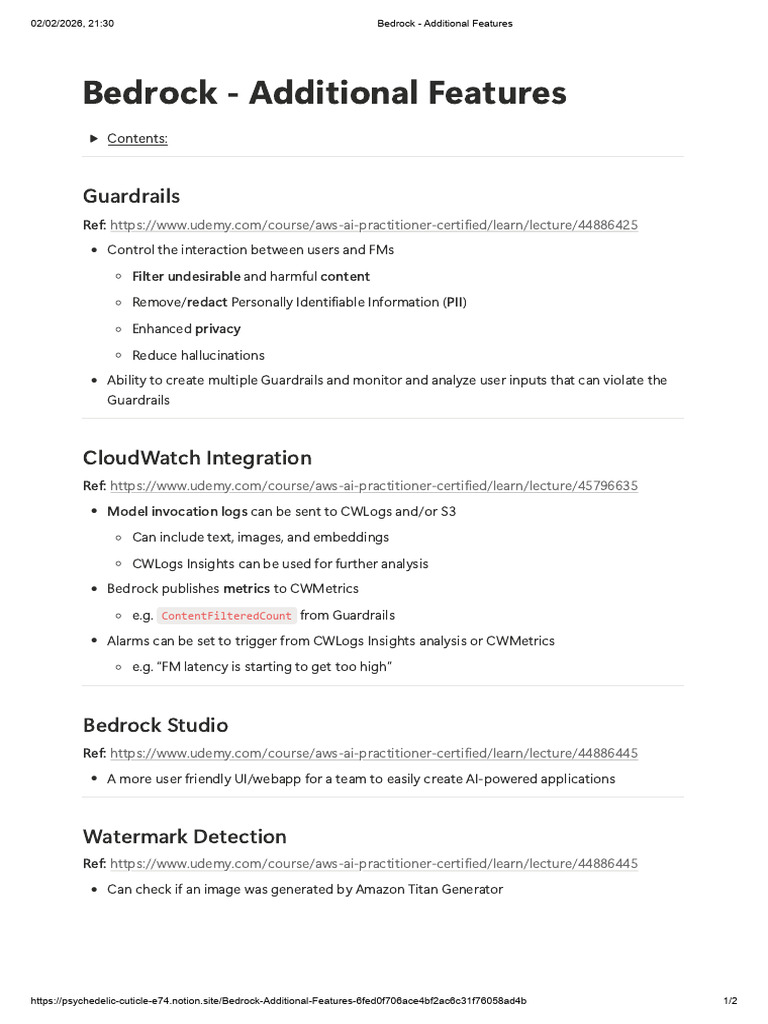 3.6 Bedrock - Additional Features | PDF