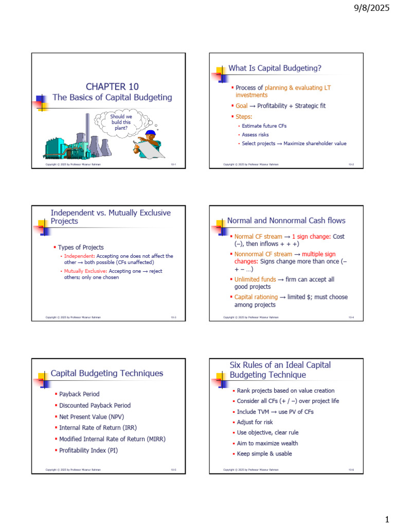 Chap-10 - The Basics of Capital Budgeting | PDF | Capital Budgeting ...
