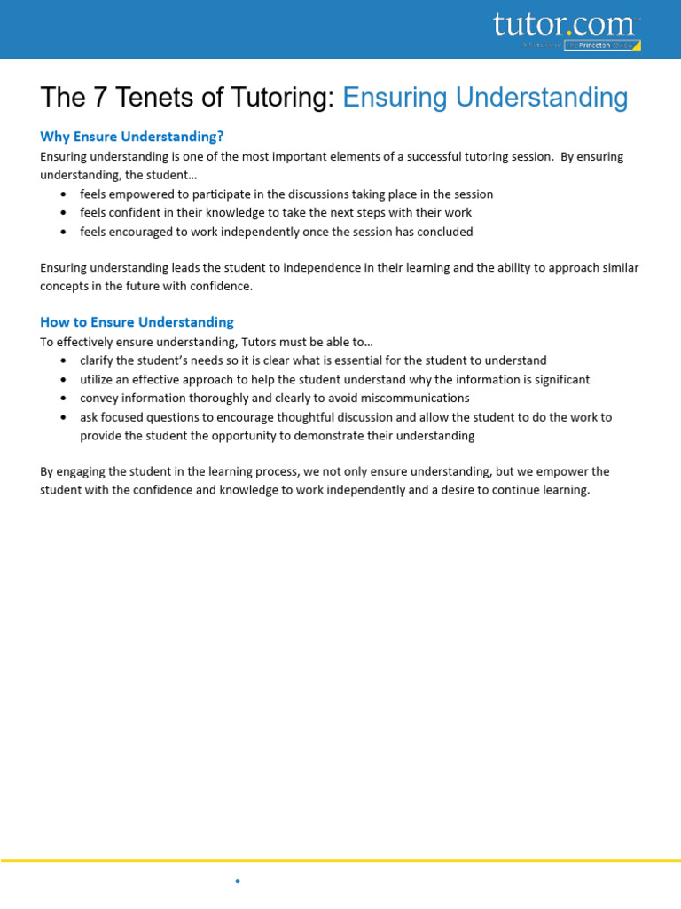 7 Tenets - Understanding | PDF | Cognitive Science | Cognition