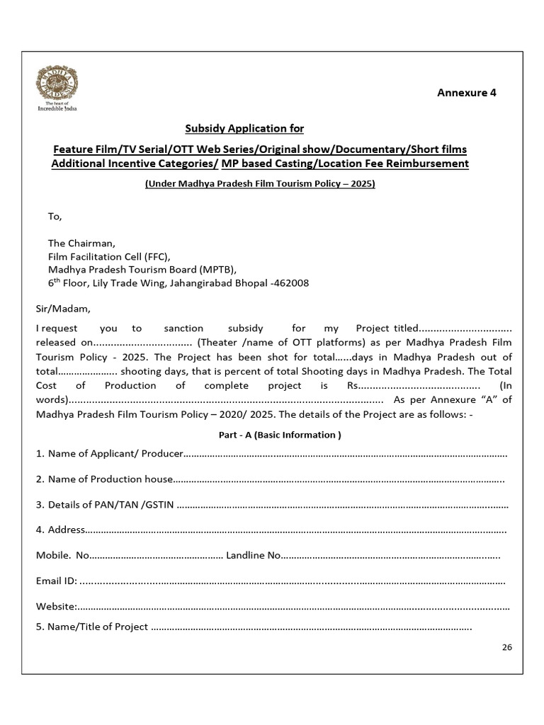 Subsidy Form 2025 & CA Certificate | PDF | Expense