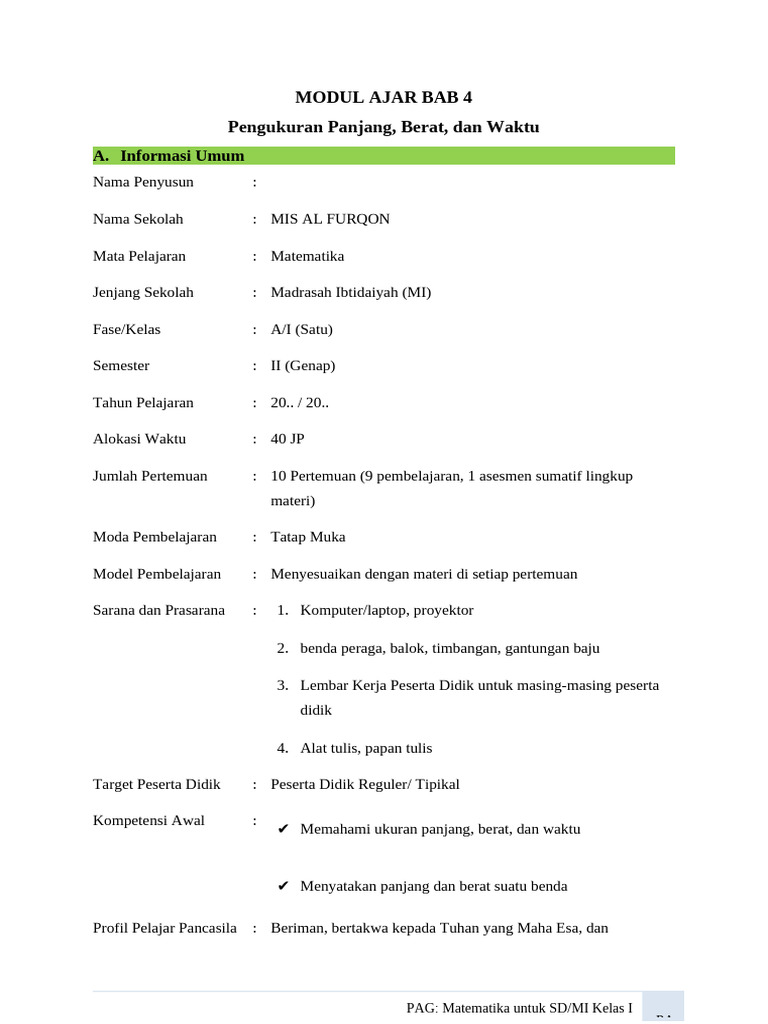 Modul Ajar Bab 4 | PDF