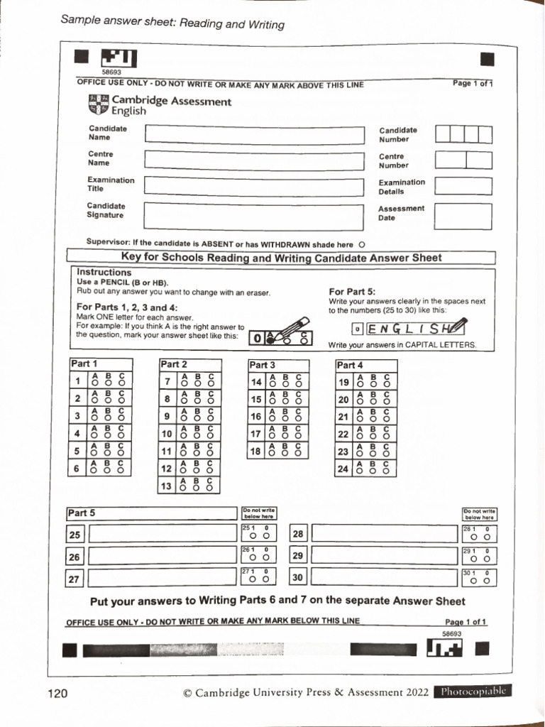 Key Answer Sheets | PDF