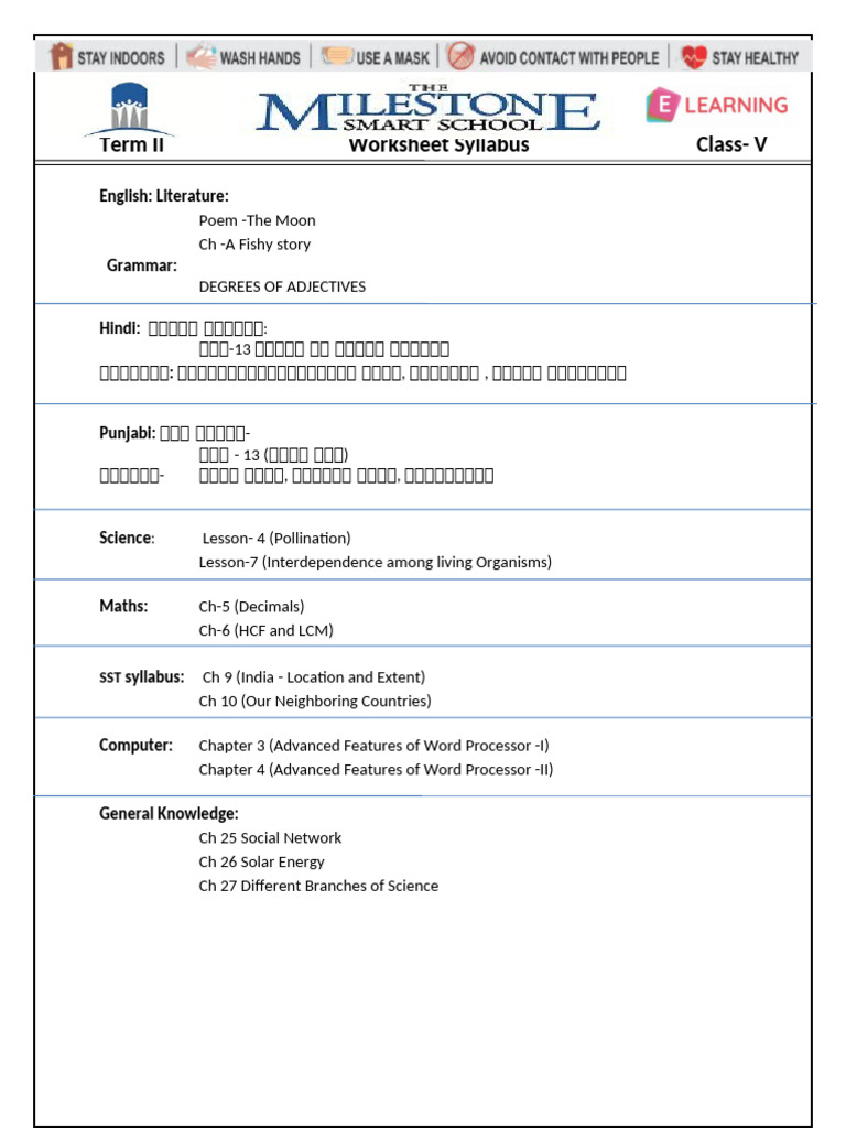 5th Worksheet | PDF