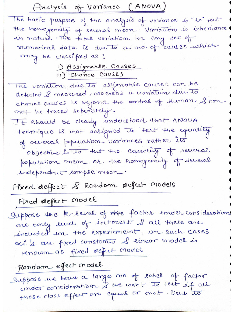 Sem 4 Notes (Till Anova) By-Shashwat | PDF