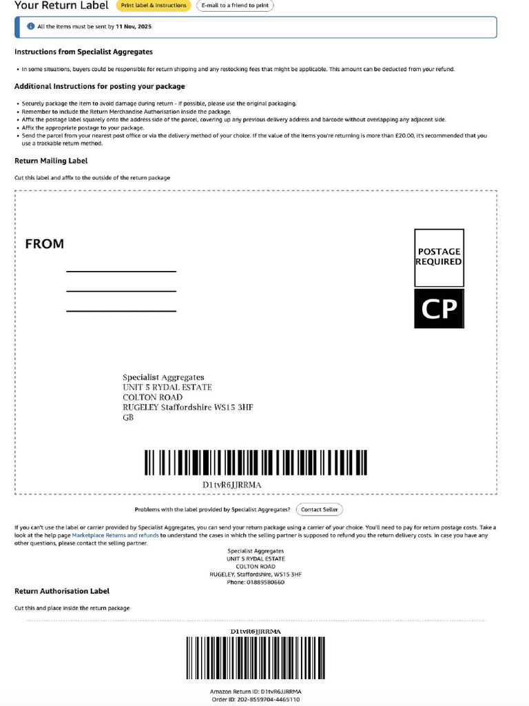 Amazon Return Approval | PDF