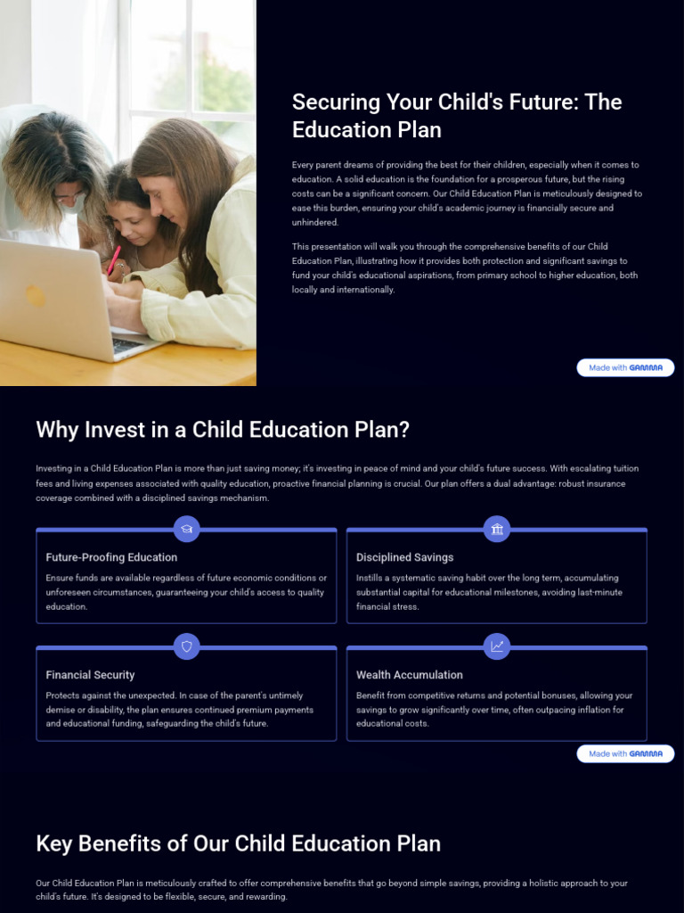 Securing Your Childs Future the Education Plan | PDF | Insurance ...