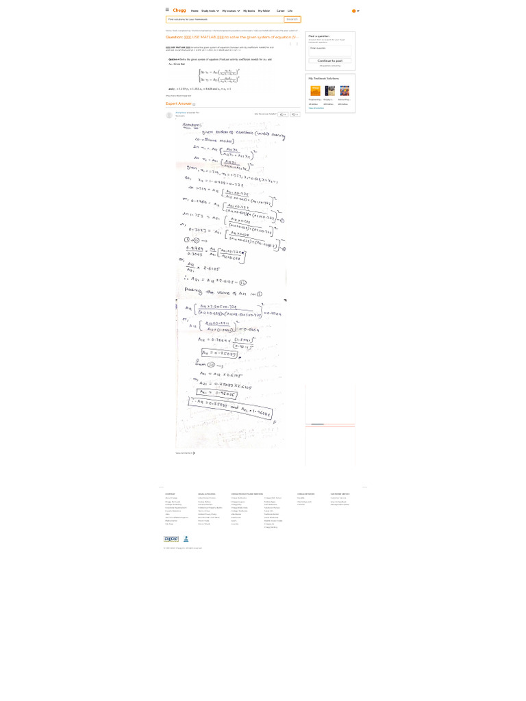 USE MATLAB) ) ) ) ) ) ) To Solve The Given Syst... | PDF | Business