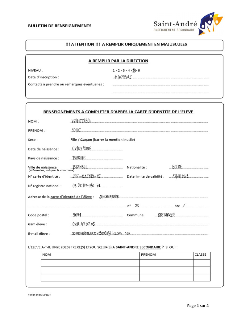 Bulletin de Renseignements | PDF