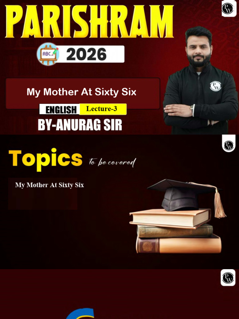 Flamingo - My Mother at Sixty Six 03 _Class Notes | PDF