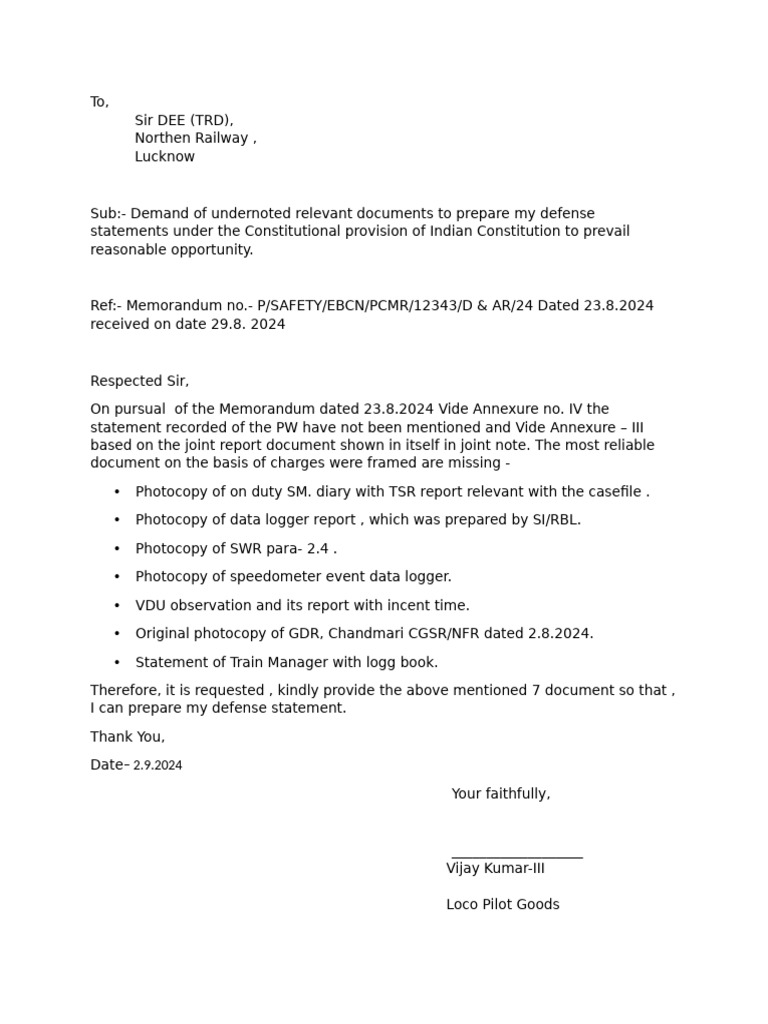Letter | PDF