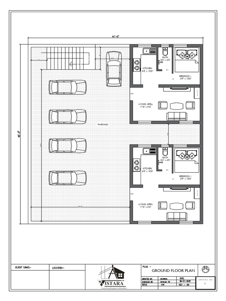 44 X 48 Ground Floor Plan | PDF