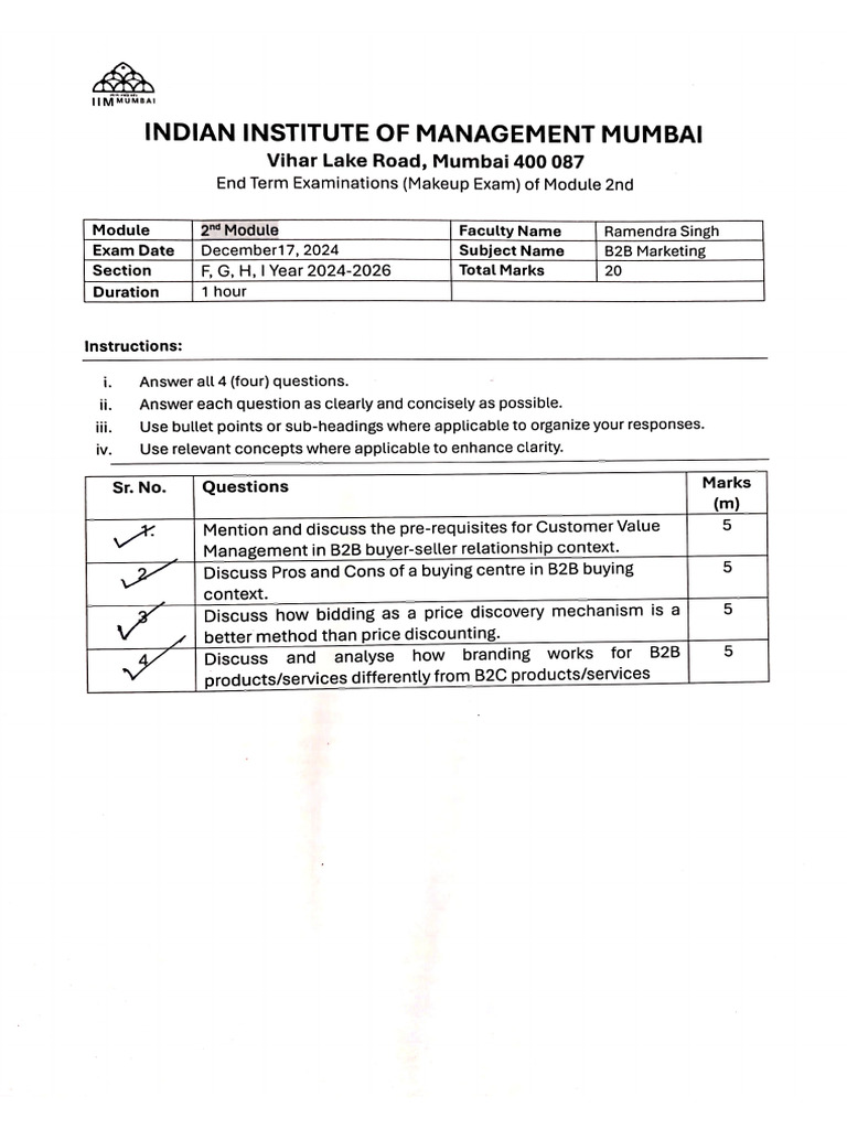 Module-2 End Term Papers 2024 | PDF