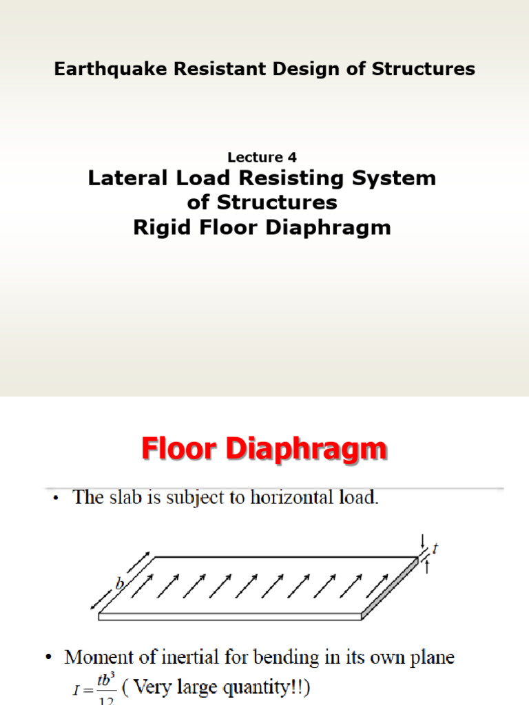 Lateral Load Resisting Systems | PDF | Force | Center Of Mass