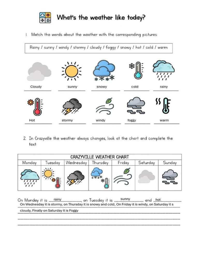 Weather Homework | PDF