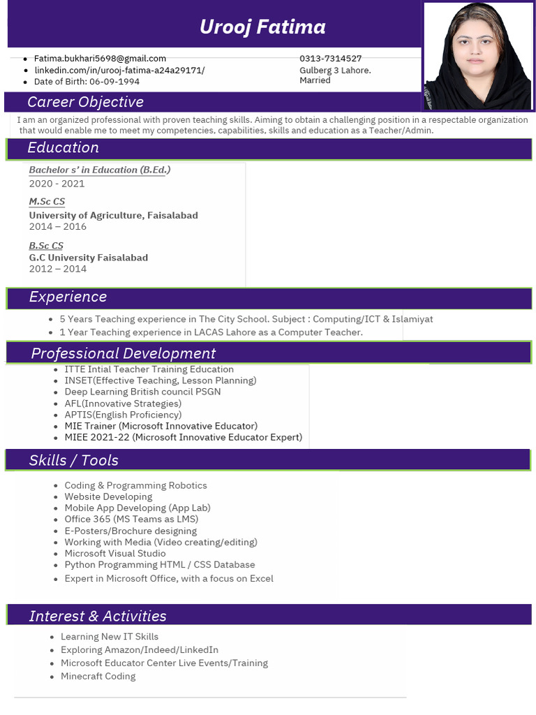 Urooj Fatima Resume .PDF (2) | PDF