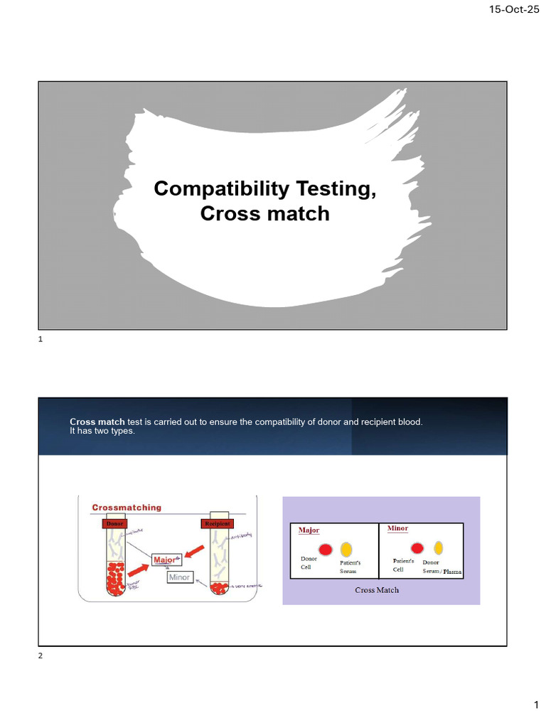 Practical 5-6, Cross Match | PDF | Blood Plasma | Immunology