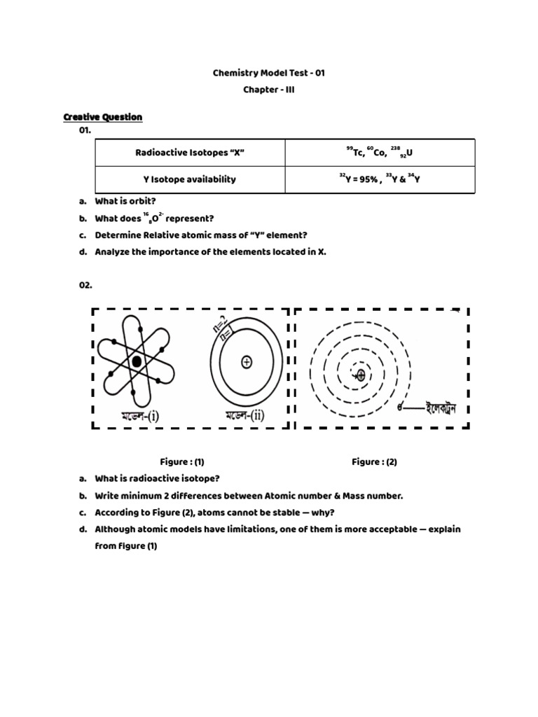 Chemistry ১ (1) | PDF | Atoms | Isotope