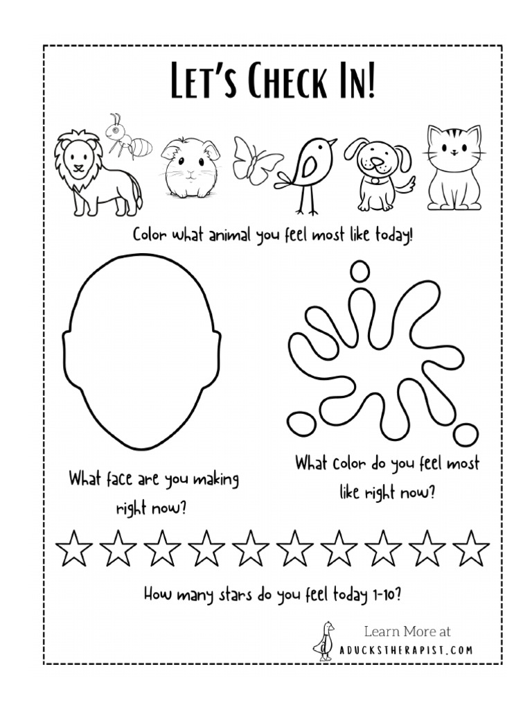 Kid Animal Check-In - PNG | PDF