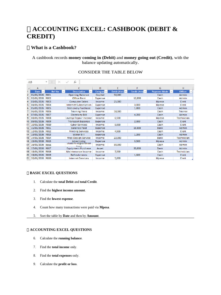 ? Accounting Excel | PDF