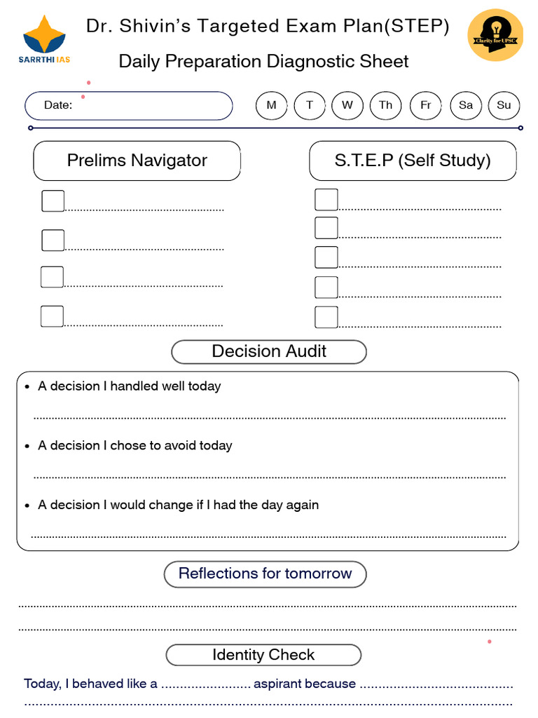 Copy of UPSC Daily Target Tracking Journal Design (1) | PDF ...
