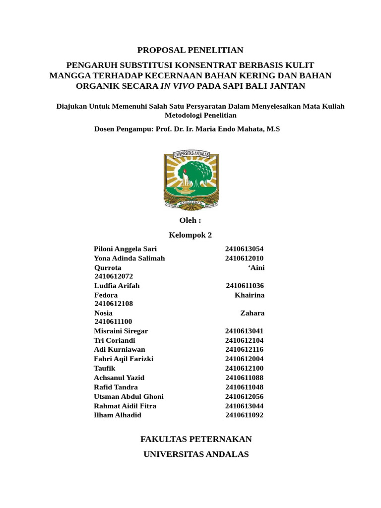 Proposal Penelitian 2 Done | PDF