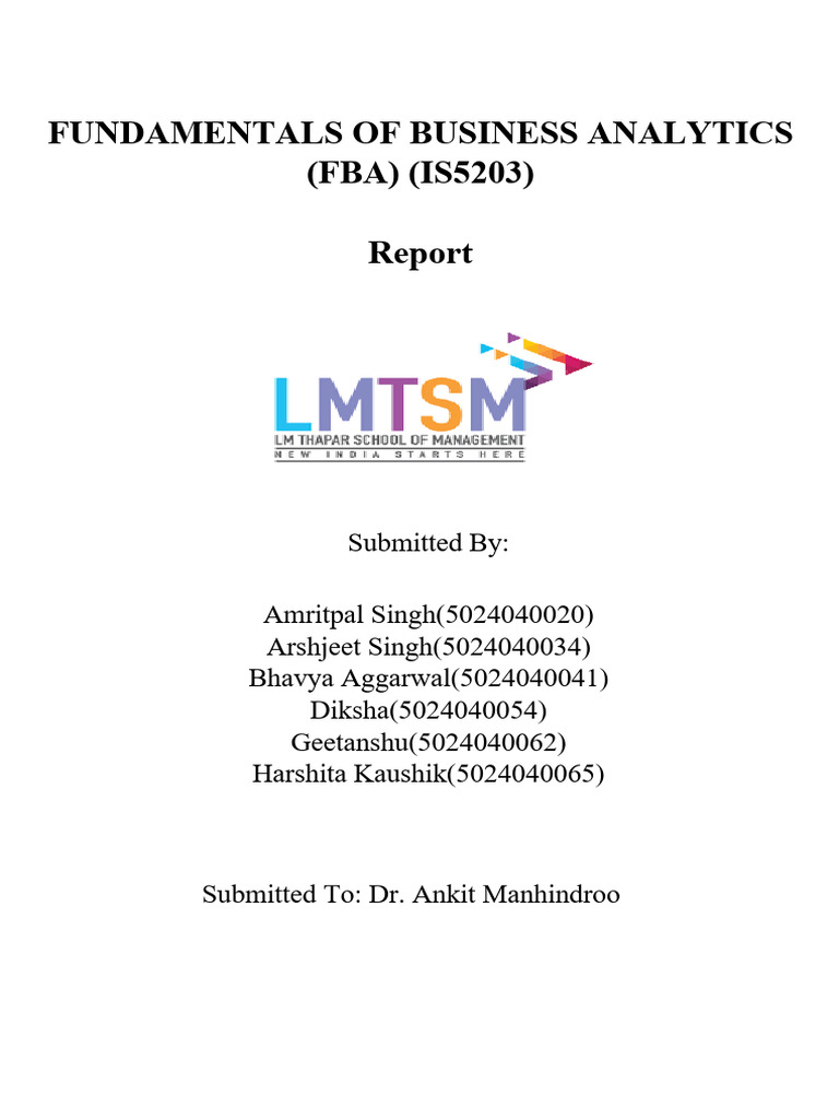 Project Report | PDF | Regression Analysis | Cluster Analysis