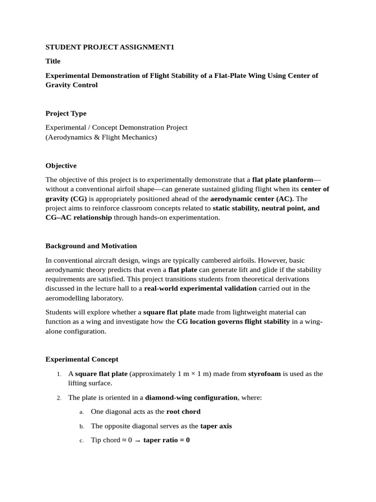 Aircraft Design Project1 | PDF | Wing | Flight