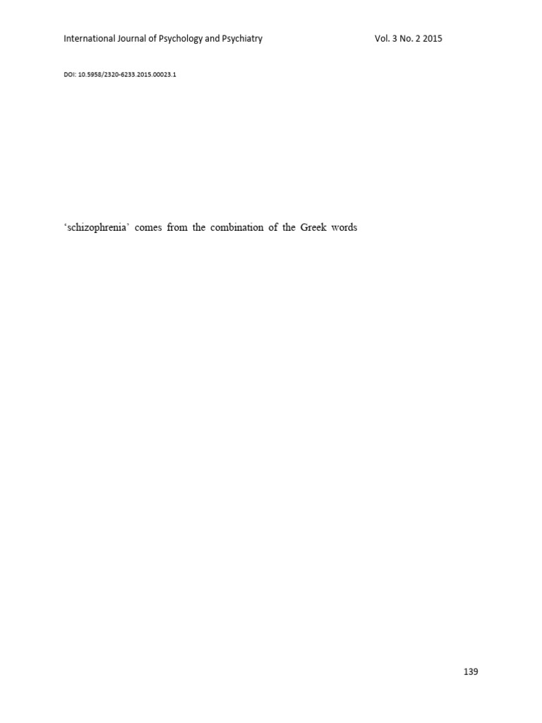 Case Study of a Young Patient With Paranoid Schizo | PDF | Mental ...