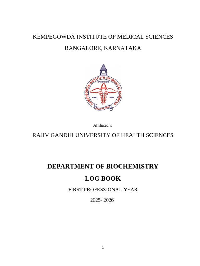 Biochem Logbook 2025-26 - IA 100 NEW | PDF | Electronic Engineering