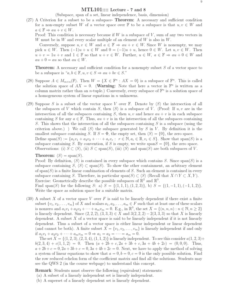Lecture 7 & 8 | PDF