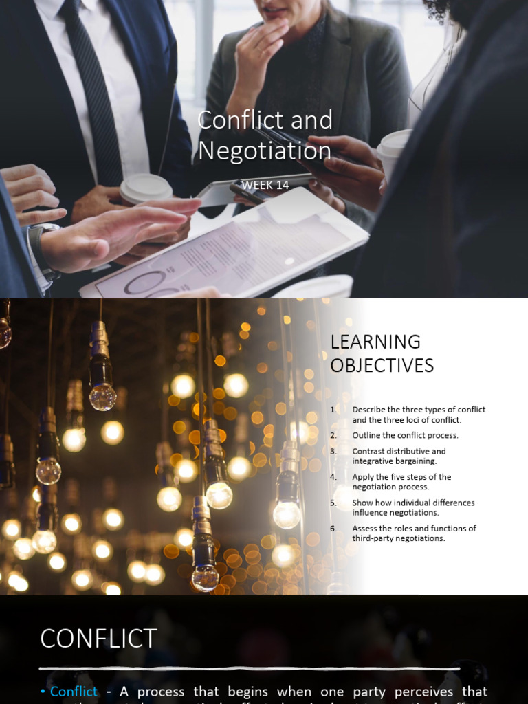 14 e Conflict and Negotiation | PDF | Negotiation | Anger