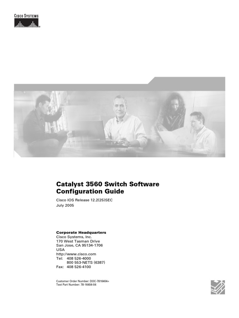 Catalyst 3560 Switch Software Configuration Guide: Cisco IOS Release 12 ...