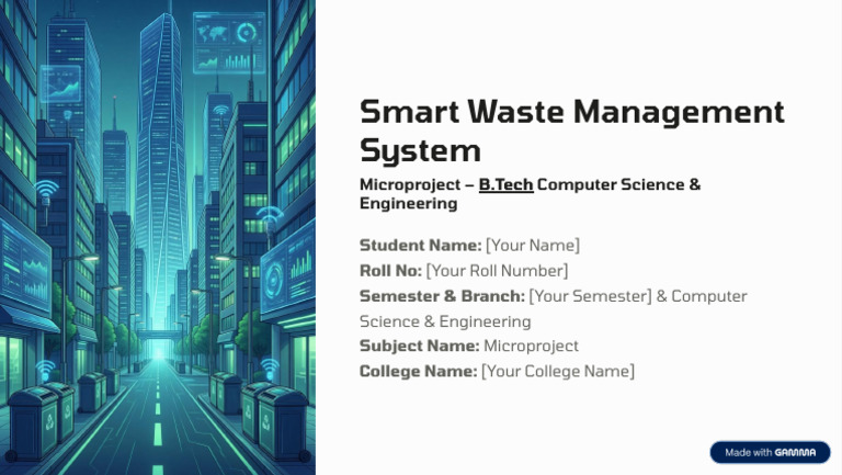 Smart Waste Management System | PDF