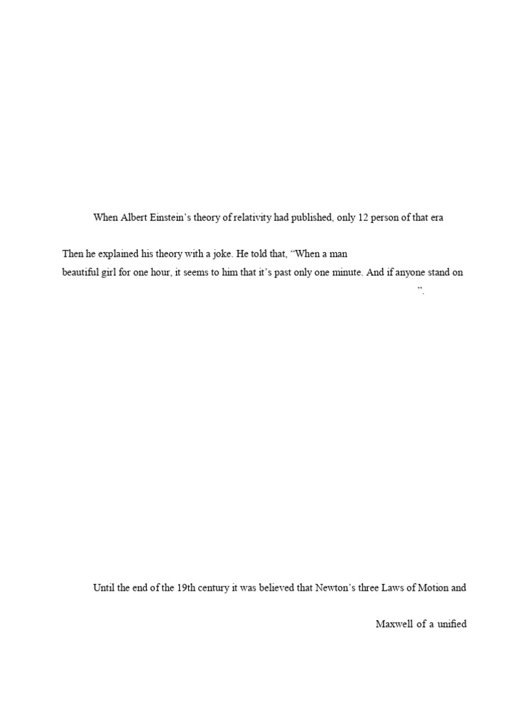 Einstein Theory of Relativity | PDF | Special Relativity | Force
