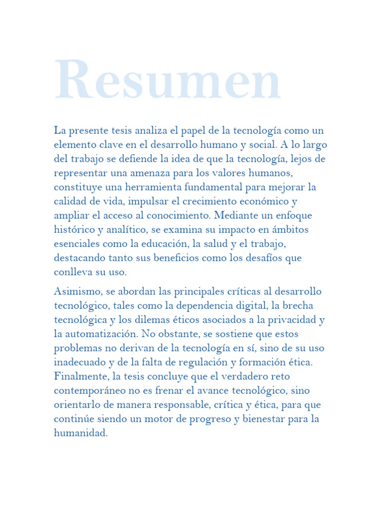 Resumen de Mi Tesis | PDF