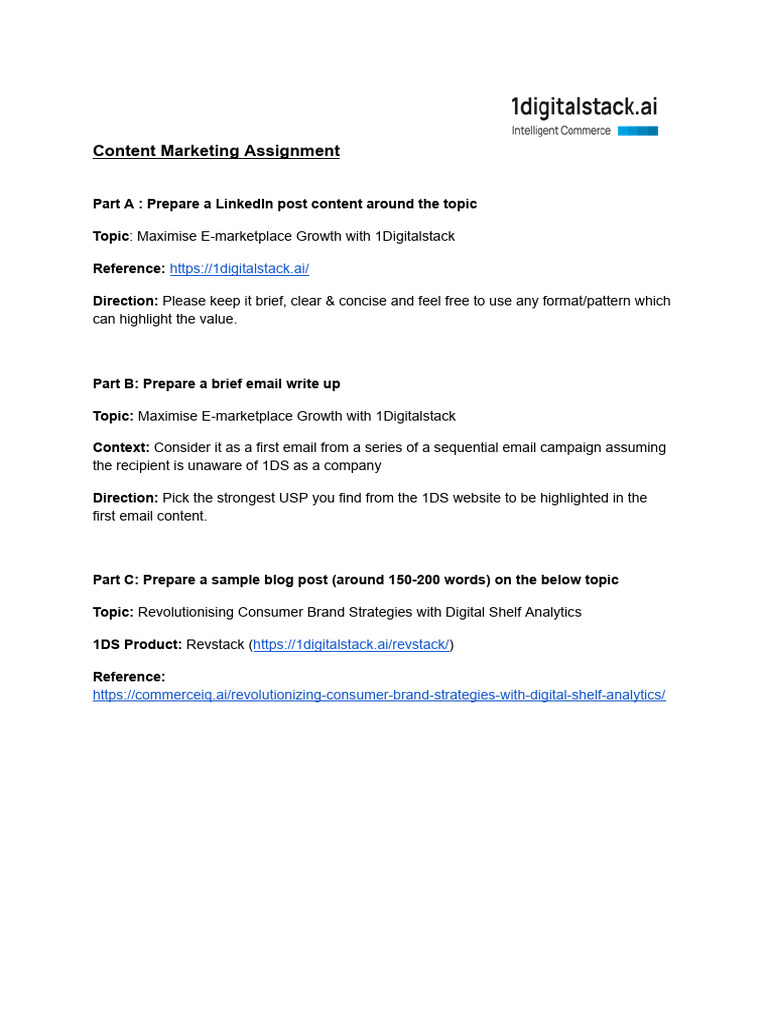 Content Marketing Assignment (1) | PDF