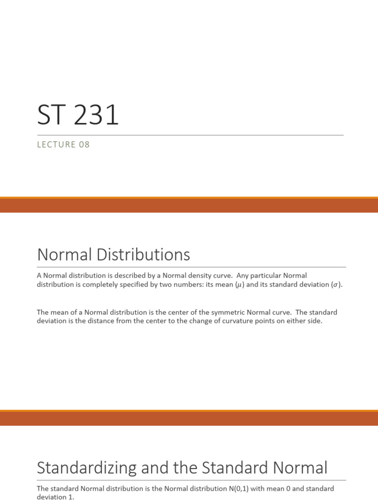 ST 231 Notes L08 | PDF