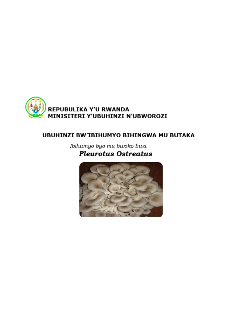 Imfashanyigisho Yo Guhinga Ibihumyo | PDF | Fungus | Edible Fungi