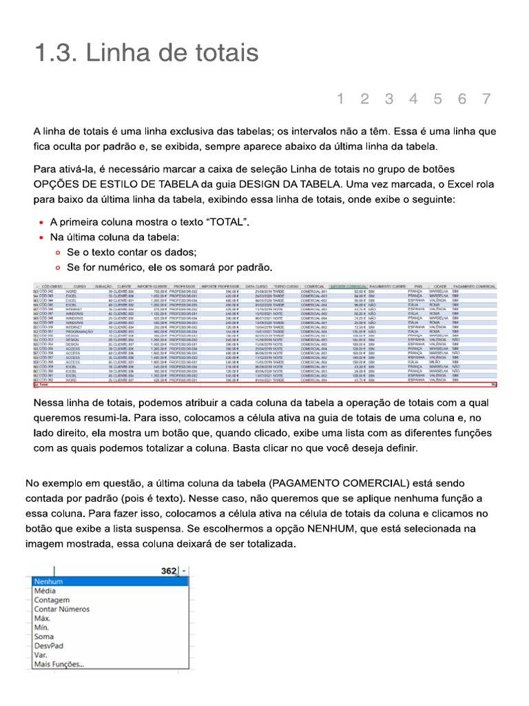 1.3. Linha de totais | PDF