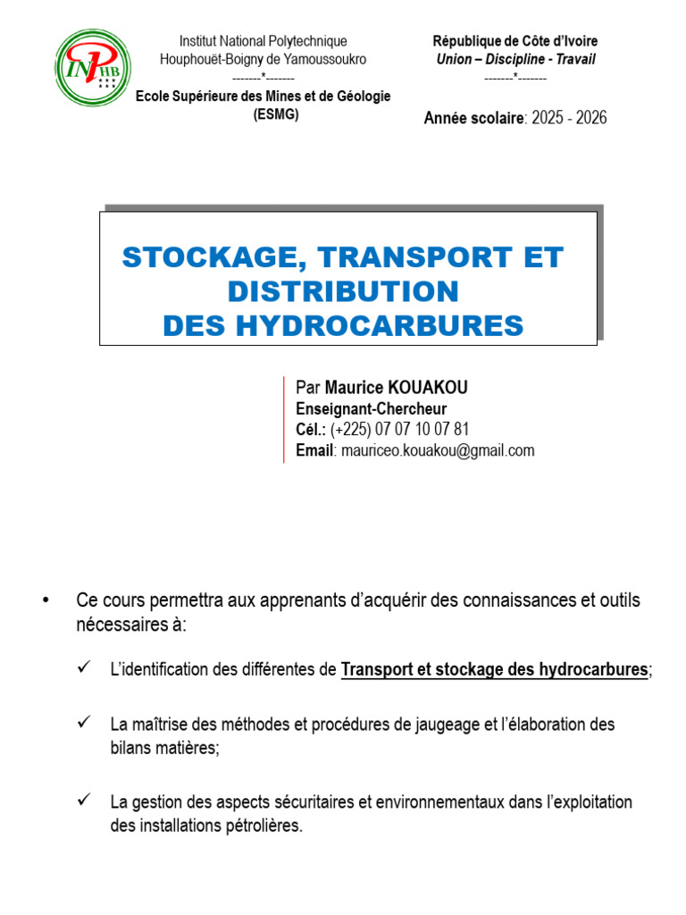 CM STDH TSMG3 Maj 2026-01-20 | PDF | Pétrole | Fluide