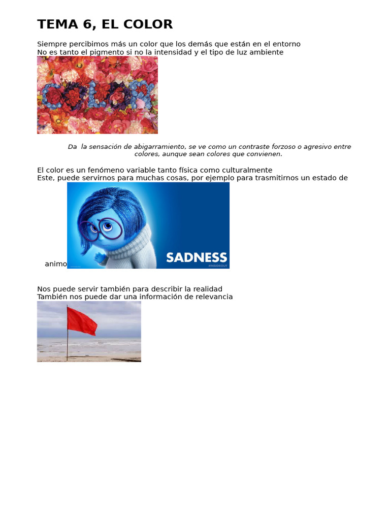 Apuntes Teoria Del Color Tema 6 - El Color | PDF | Color | Matiz