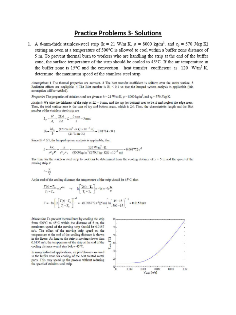 Practice Problems 3-Solutions | PDF | Heat Transfer | Thermal Conduction