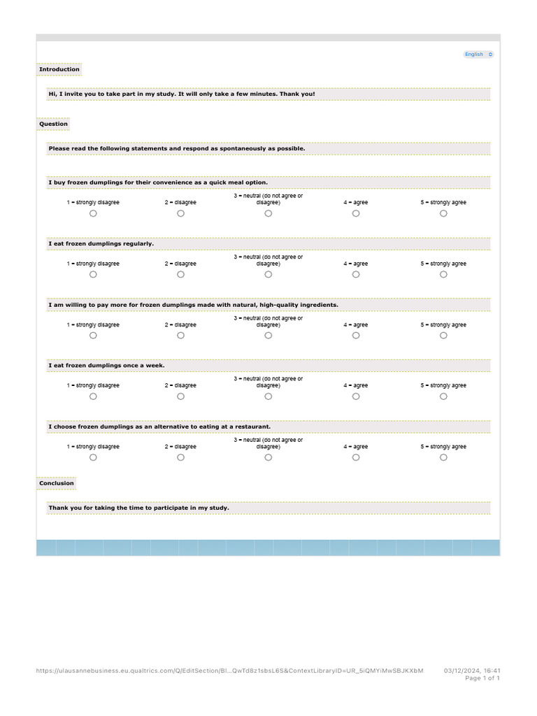Qualtrics Survey Marketing Management | PDF