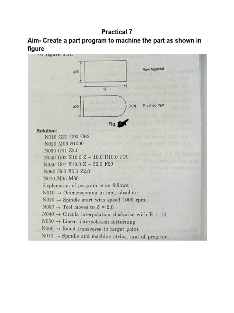 CAD - CAM Practical 7 | PDF