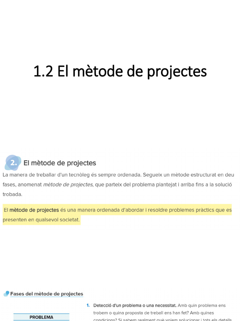1.2 El Mètode de Projectes | PDF