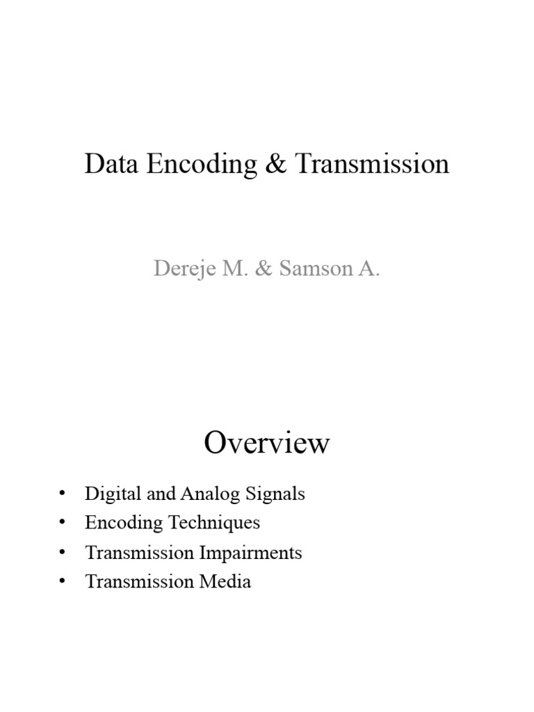 Chapter 2 2017 | PDF | Transmission Medium | Information And ...