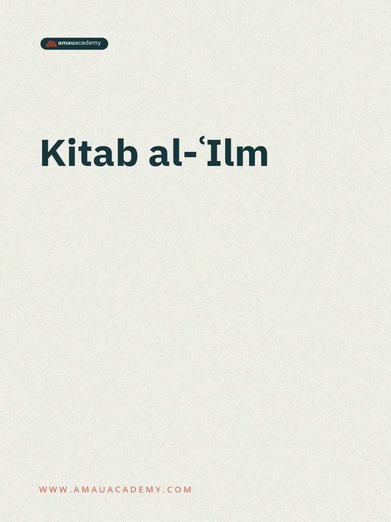 Kitab Al Ilm | PDF | Hadith | Islamic Jurisprudence